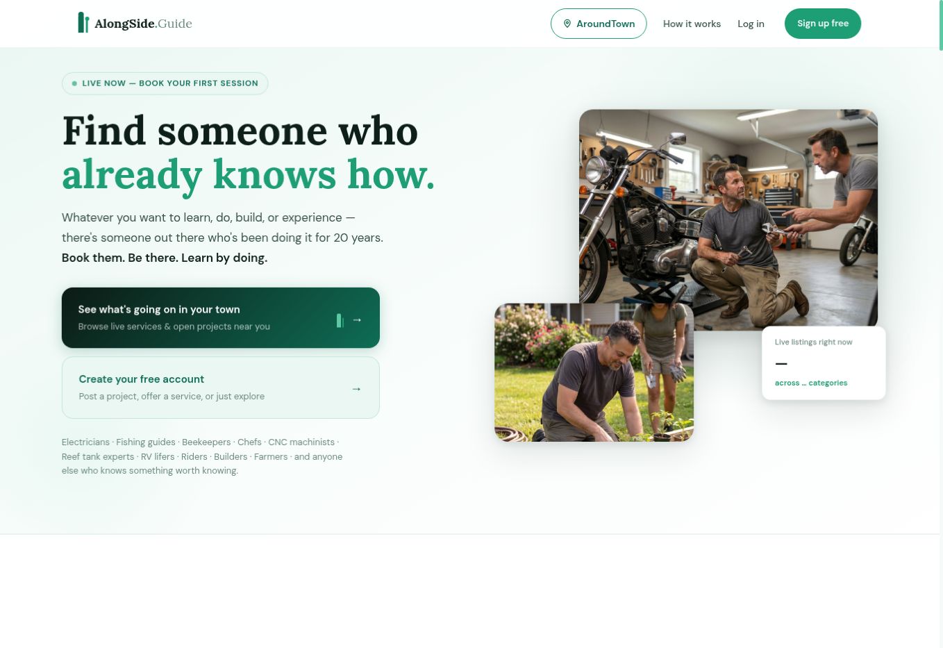AlongSide.Guide homepage