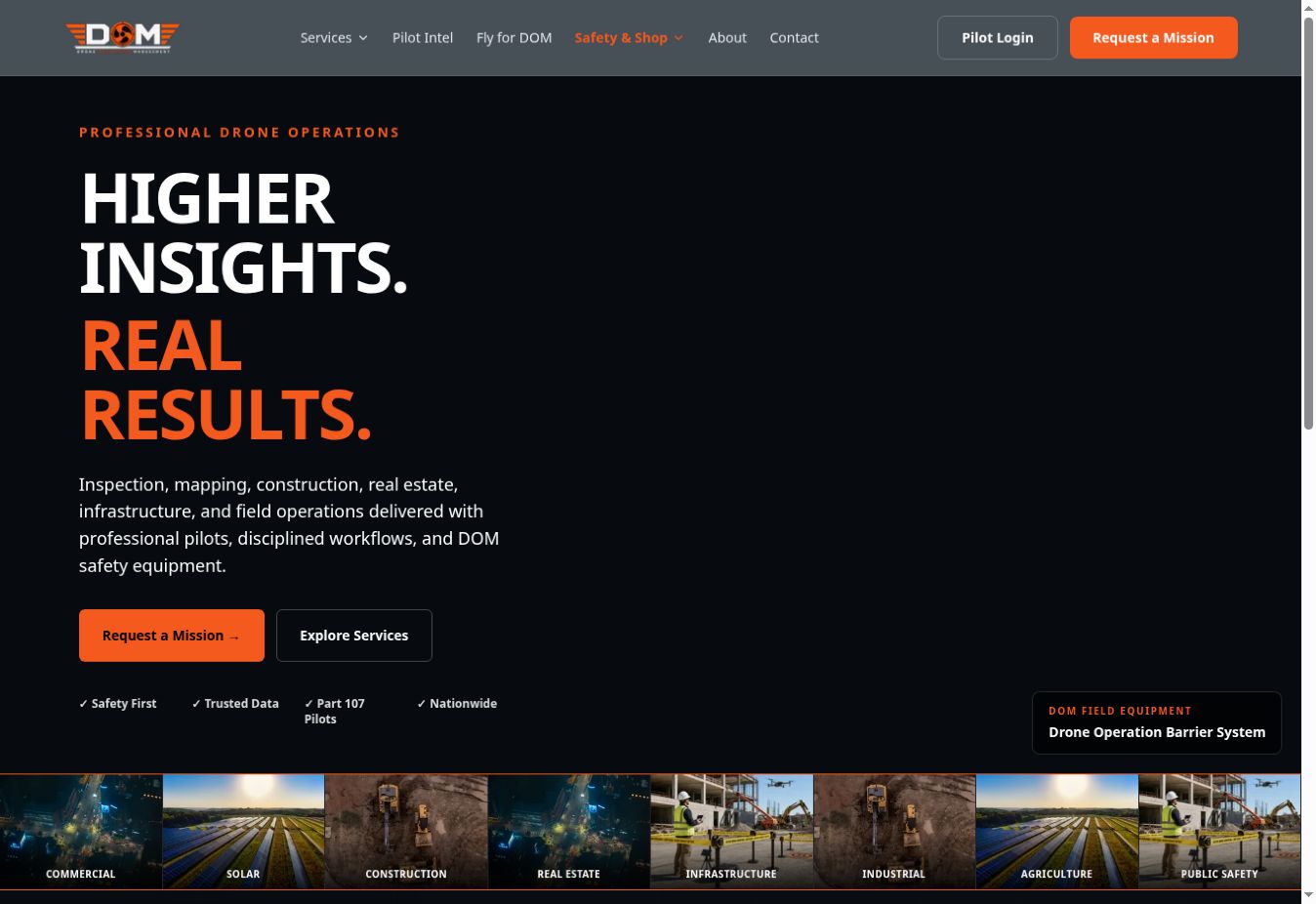 Drone Operation Management homepage
